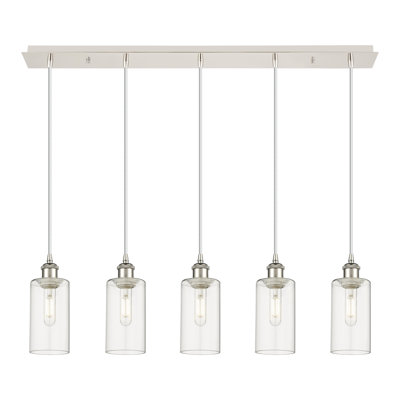 Caius - Luminaire suspendu linéaire à 5 lumières 37 po