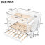 Lit double au-dessus d'un lit superposé avec lit gigogne et escalier, bois de pin blanc, garde-corps, choix de rangement pratiques, assemblage inclus rapidement-1044405824