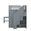 Lit mezzanine double avec garde-robe, tablettes et bureau-118040438