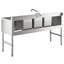 Évier de bar sur pied avec robinet L 60 po x l 18,5 po