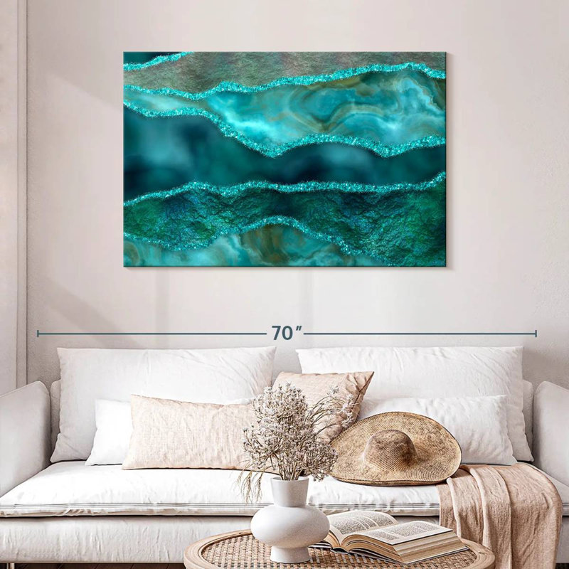 Avery Oceanblue Marble Luxury, 30" H x 45" W