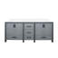 Meuble-lavabo double gris foncé 80 po X P 22 po D, avec plateau en quartz blanc-117970893-117970889