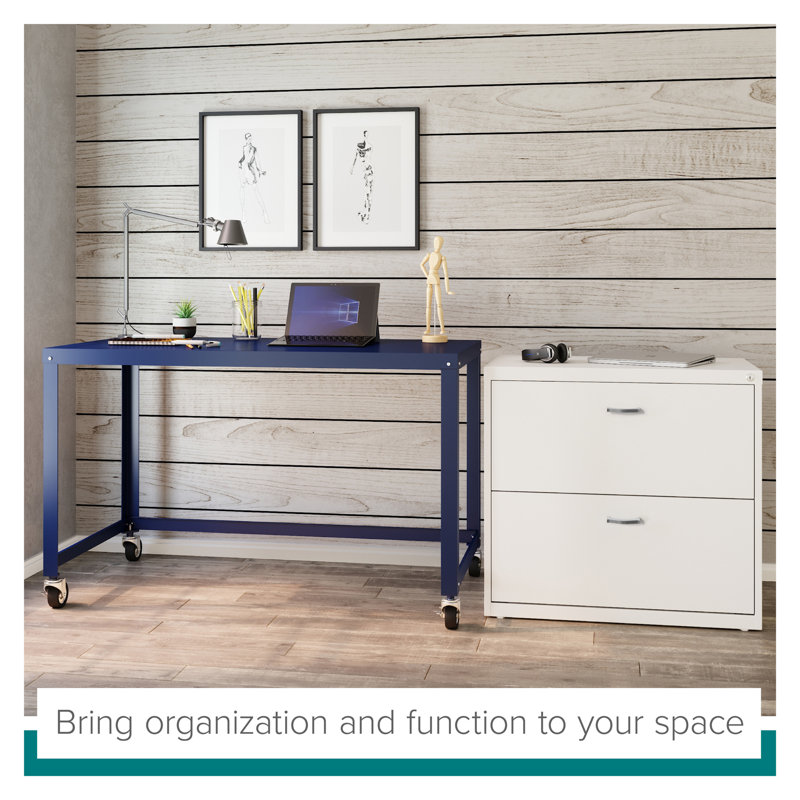 30'' Wide 2 -Drawer Steel File Cabinet, White