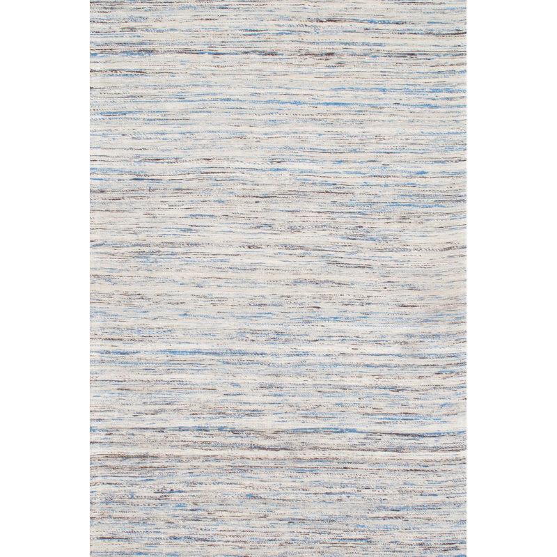 Canvello Silver Flat-Weave Tufted Sari Silk Rug - 4 ' X 6'