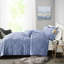 Édredon simple / simple en velours TG - Pervenche bleue avec dessus en losange, édredon, 2 taies décoratives, 1 coussin, lavable de luxe, machine-116011171-116011176