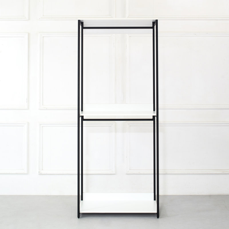 Garde-robe 32 po avec construction - métal et bois, tablette, rangement profond, conditions difficiles dans la structure thermolaquée à la maison, rangement supplémentaire fourni, chaleur de l'eau créée, égratignure compilée, tableau E0