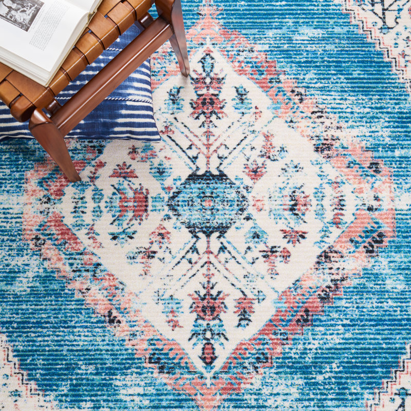Journey Performance Machine Washable Oriental Rug, Square 6'7"
