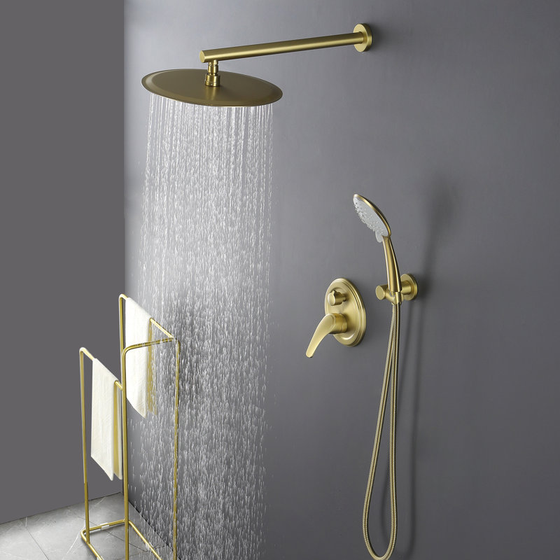 All-In-One Kit with Rough in-Valve, Brushed Gold