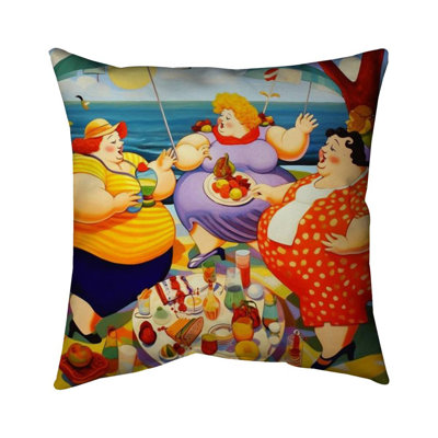 The Picnic Blue Food American Pillow | Home Decor Essential