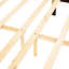 Tête de lit et grand lit, structure en bois de pin, plateforme améliorée - lit coloré avec - construction détaillée, robuste