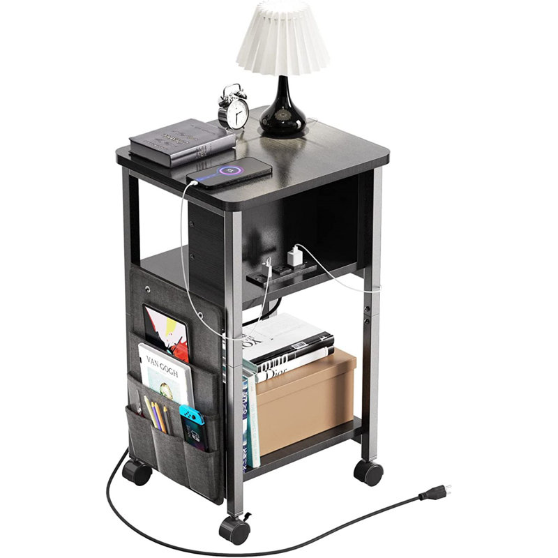 Raeyan End Table and Built-In Outlets