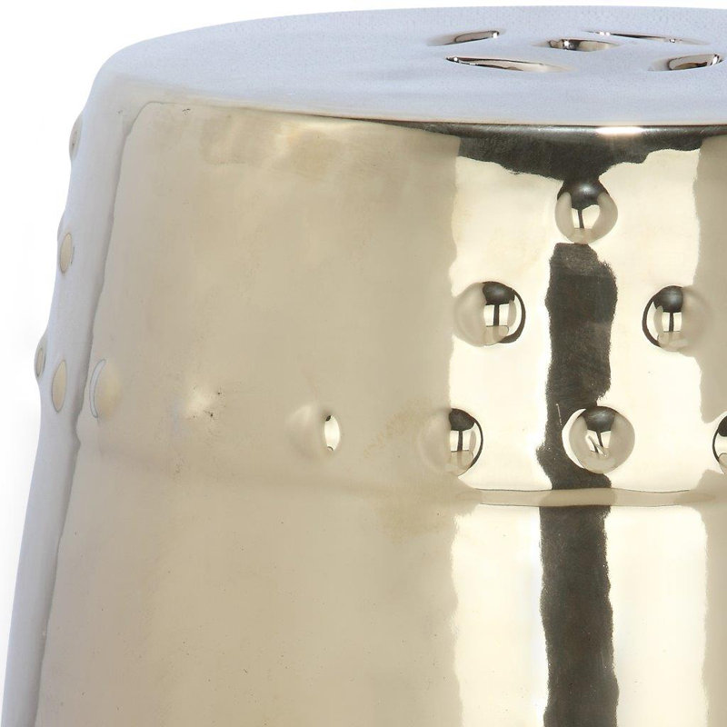 Tabouret de jardin en céramique Gagnon, Or