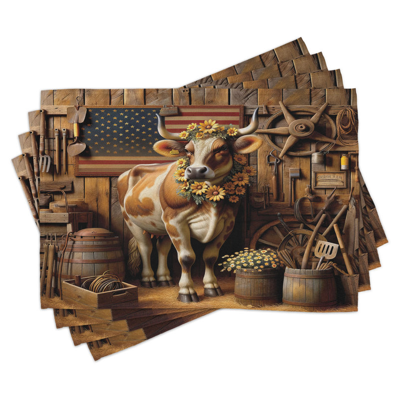 Polyester Amber And Caramel Rectangle Placemat