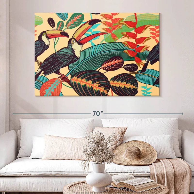 Brampt Exotic Toucans, 34'' H x 51'' W