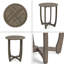 Table circulaire en bois 27,5 po