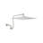 Brushed Nickel 12" Shower Head, Enhances Bathroom Aesthetics Head With Adjustable Arm, Functionality