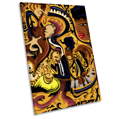 Modern Jazz Band Music Print - Wrapped Canvas Art Prints