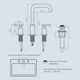 Widespread Bathroom Faucet with Drain Assembly