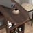 Multifunctional Modern Bar Cabinet With Rotating Top, 6 Storage Spaces And 2 Doors Cabinet