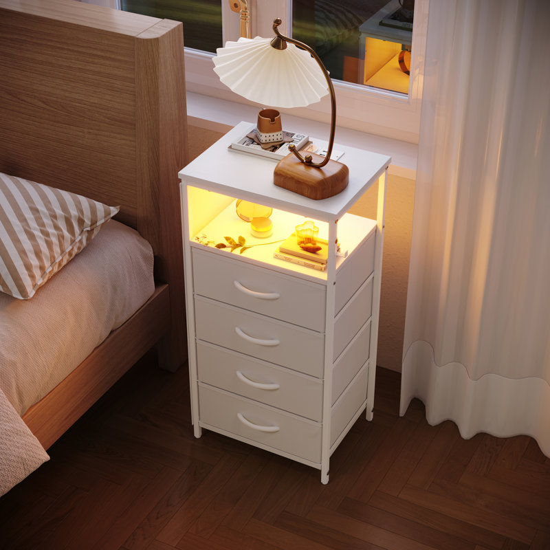 4 Drawer Storage Cabinet, White