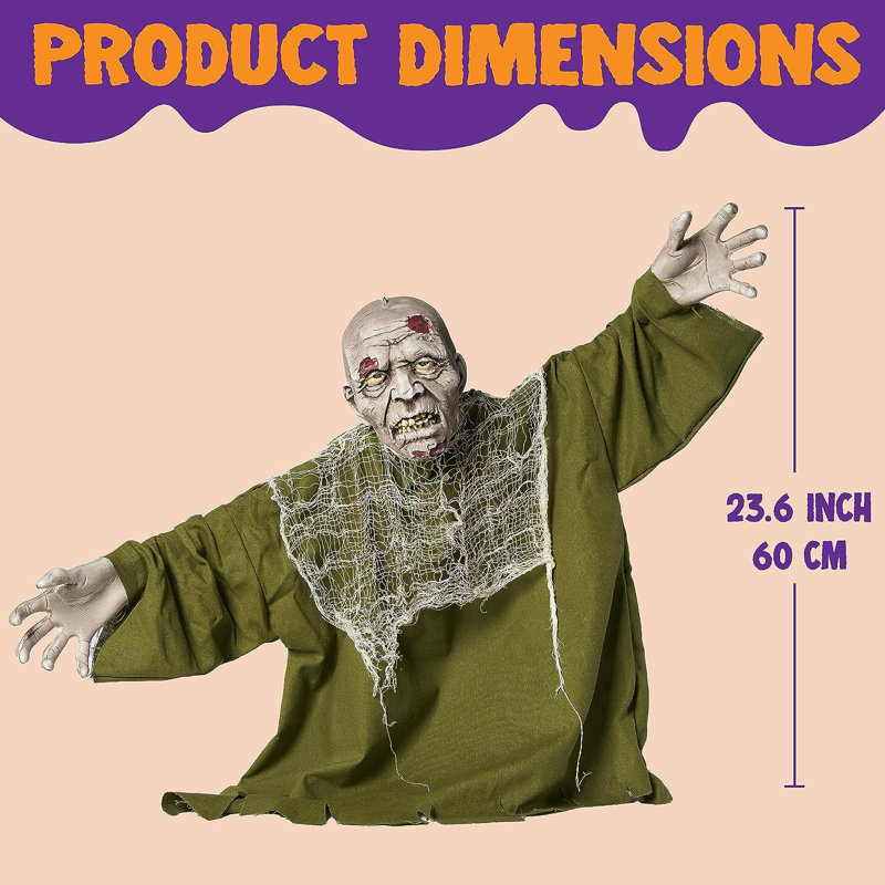 Piquet de jardin d'Halloween Zombie