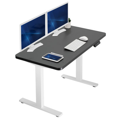 VIVO Single Motor Electric Desk with Push Button Memory Controller by Vivo