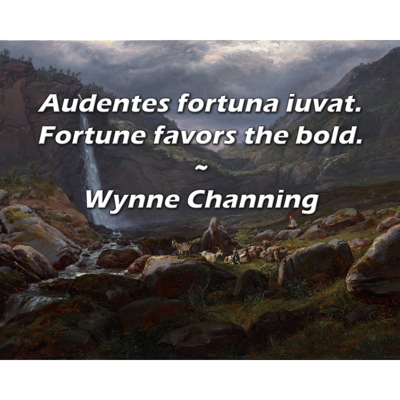 Toile tendue avec fleur De Lis Living par Wynne Channing: «Audentes fortuna iuvat. Fortune favorise le b
