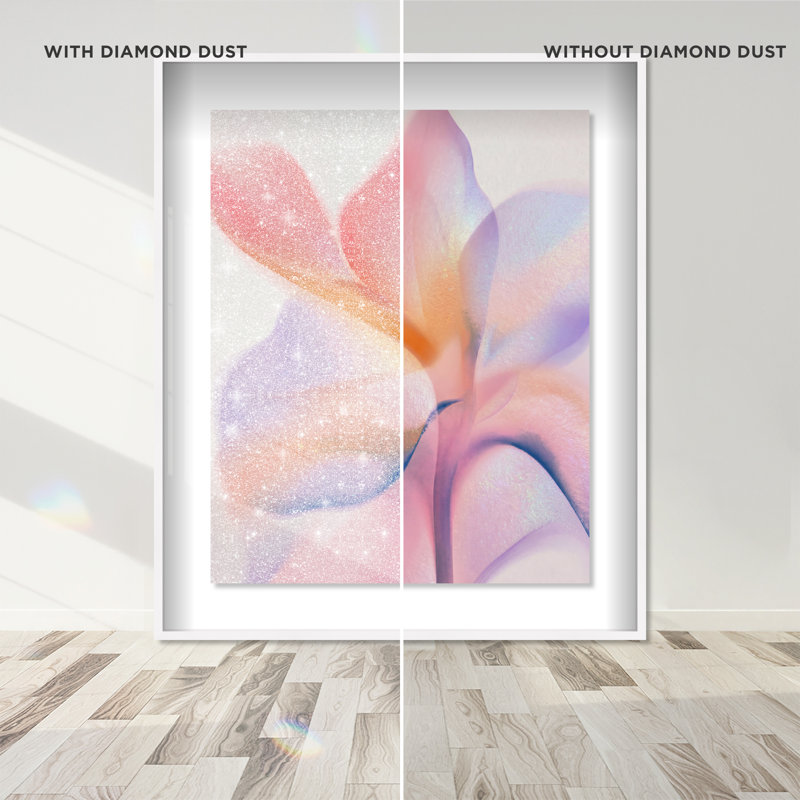 Watercolor Petals II Shadowbox Abstract Print by Oliver Gal, Black Frame, 16 x 20, 21.5"H x 25.5"W, White Shadowbox