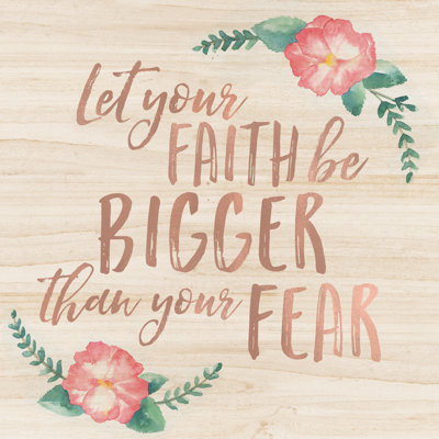 Coppery Big Faith - Wrapped Canvas Print