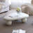 Cloud Coffee Table With 3 Ball Legs Modern Wooden Accent Center Table Unique Accent Table For Small Spaces For Living Room