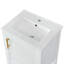 Meuble-lavabo de 20 pouces avec lavabo et support de rangement pour salle de bain