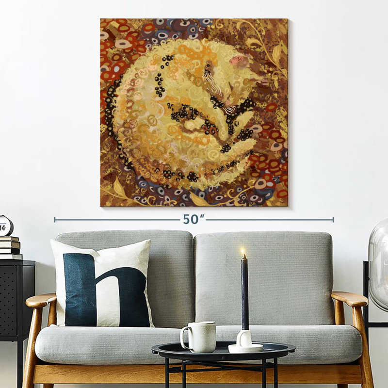 Brampt Sleeping Cat Abstract, 33" H x 33" W