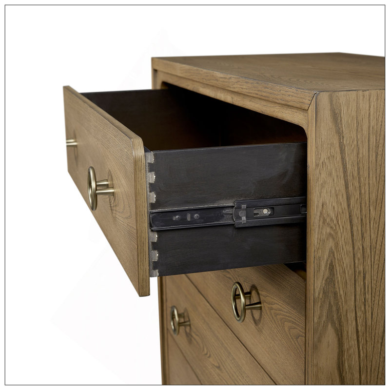 Commode 5 tiroirs au fini latté