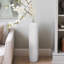 Grand vase contemporain en céramique pour décoration intérieure - vase à fleurs minimaliste pour le salon, le vestibule et le coin - 32 po, blanc-453981983