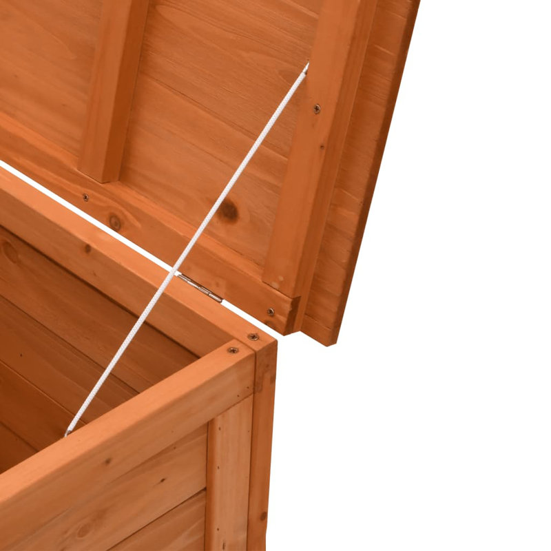 Water Resistant Fir Engineered Wood Deck Box, Light Brown, 78.1" x 19.7" x 22.2"