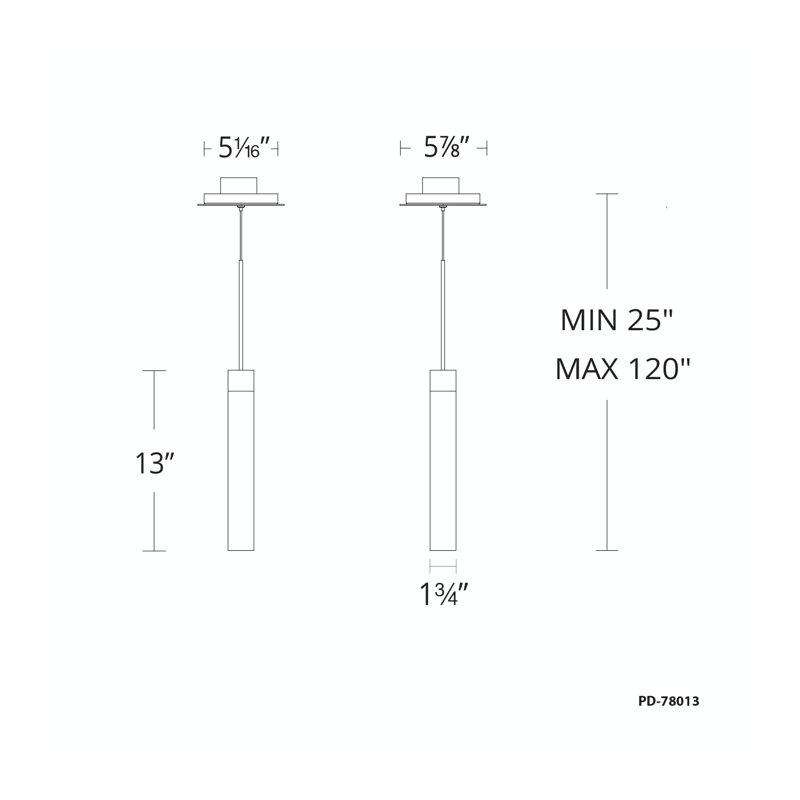 Luminaire suspendu simple à 1 lumière Minx, Nickel antique