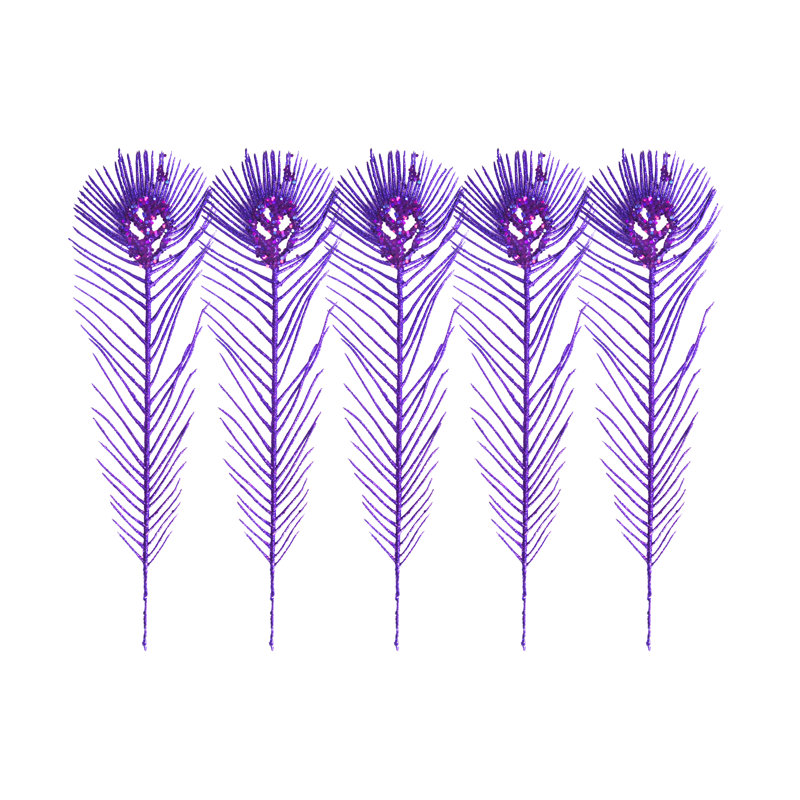 Plume de paon sur tige, Violet