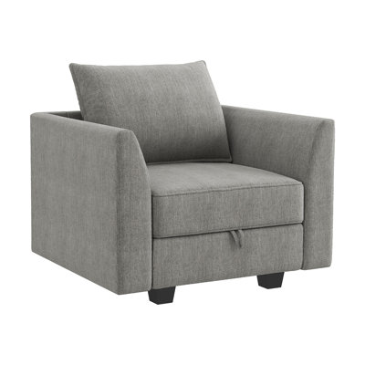 Manusite 35" W Upholstered Armchair with Storage Space