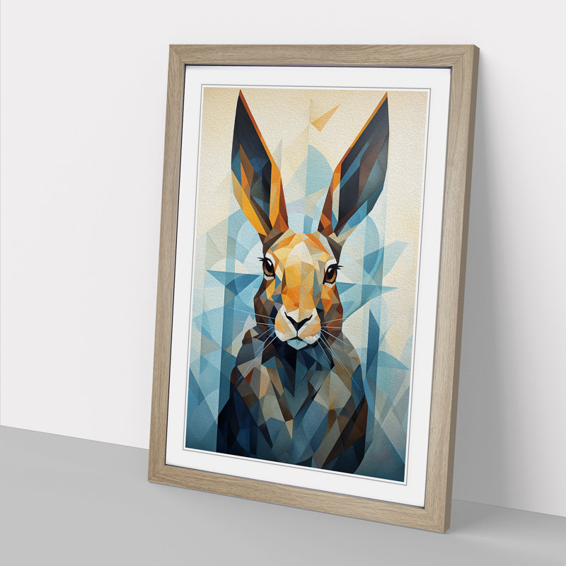 Hare Geometric - Framed Print