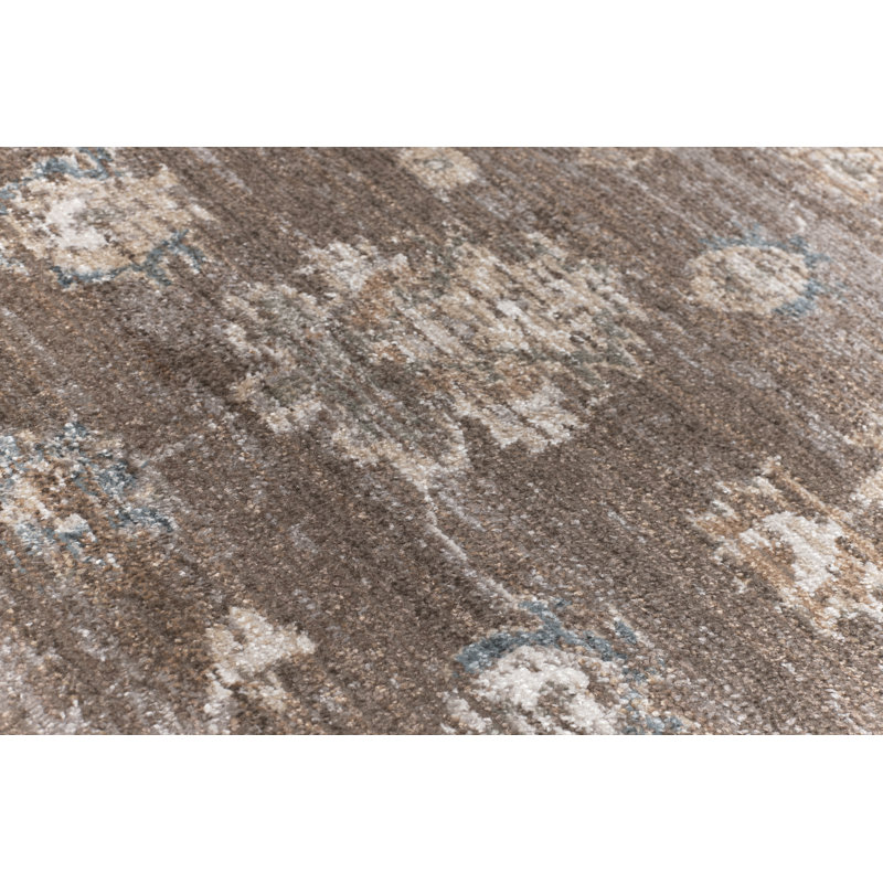 Haven Power Loomed Polyester Indoor Rug, 5'3x7'6, Dark Brown