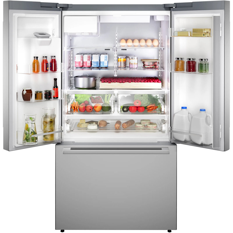 500 Series Free-Standing Fridge-Freezer, Stainless Steel