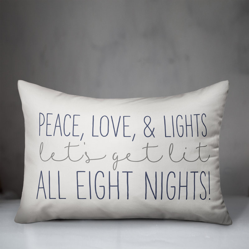  Coussin lombaire Peace Love and Lights
