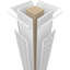 Carré Art déco non effilé avec couronne et colonne de chantournage à couronne-70759155