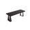 55.12"Black Pine Rectangular Desk