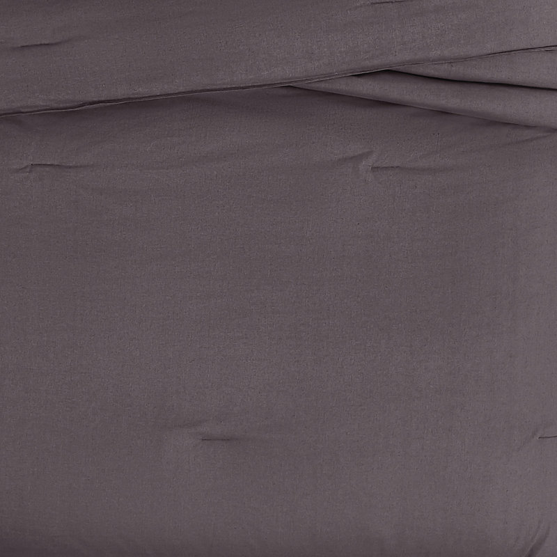 Nena Linen Standard Bedding, Charcoal , Queen Comforter + 2 Standard Shams