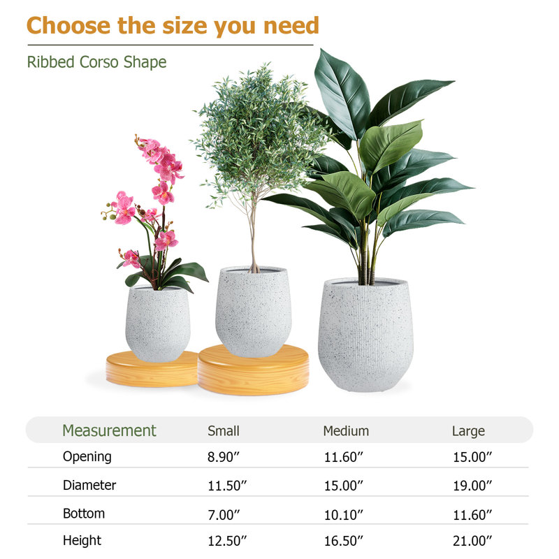 Petit pot de fleurs intérieur / extérieur Kute Nest , H 16 po x l 20 po x P 20 po