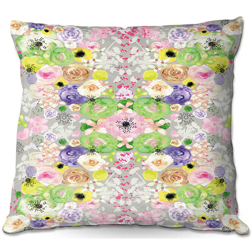  Coussin Couch, 20 po x 20 po, Grège / vert