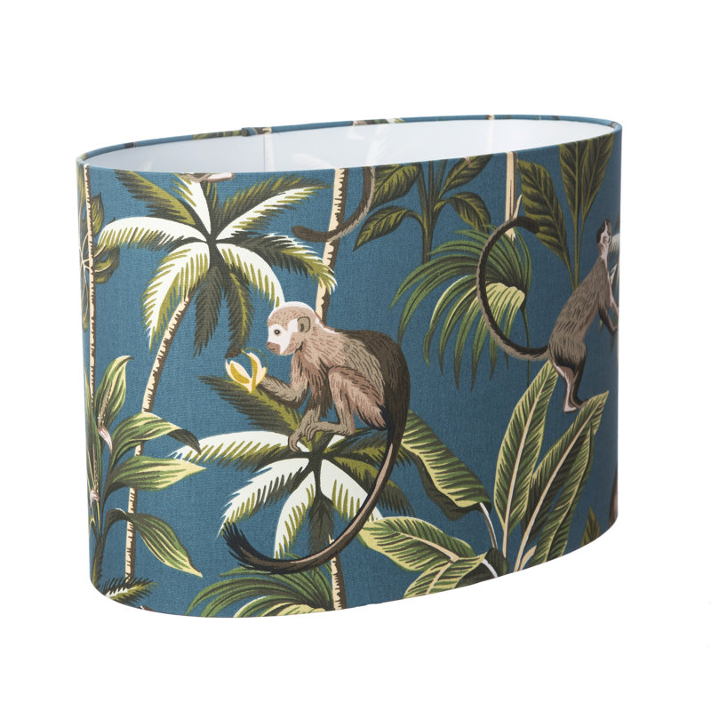 81.28cm H Cotton Oval Lamp Shade ( Screw On ), Teal