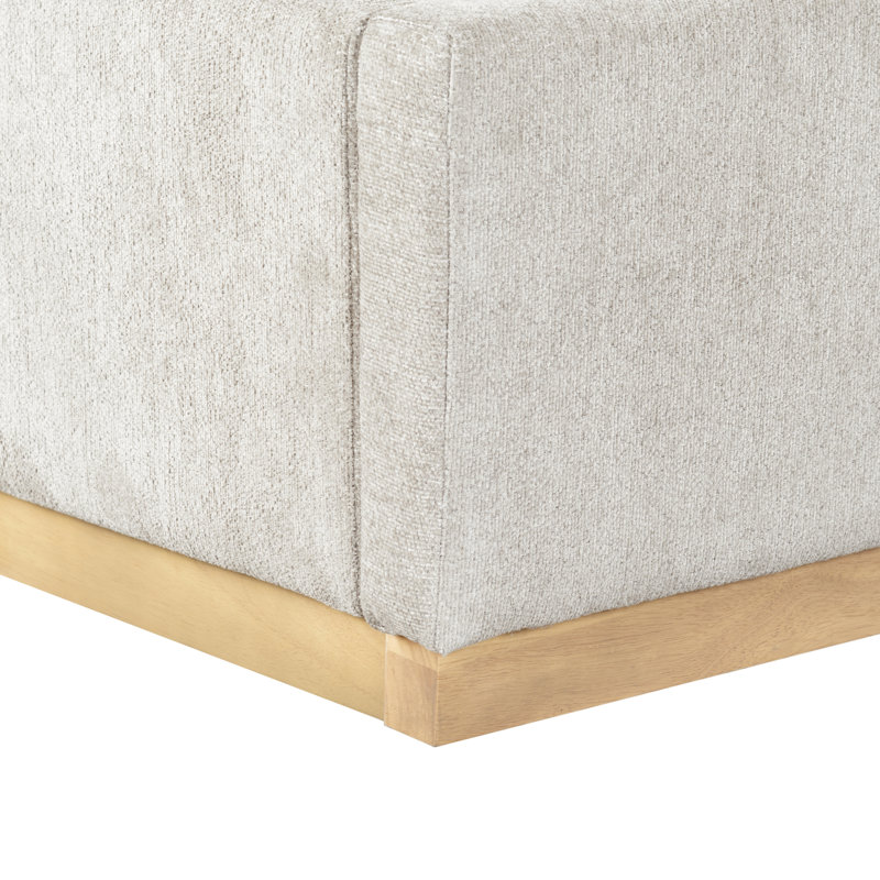 Harwich Upholstered Low Profile Platform Bed, King, Gray
