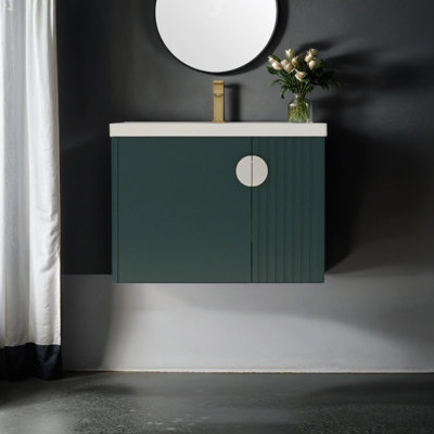 Meuble-lavabo simple 28,09 po avec plateau en céramique Germina